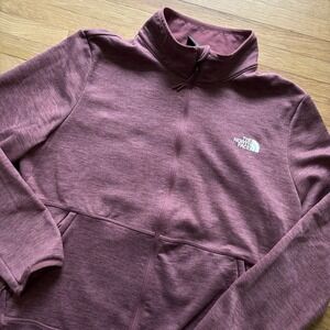 The North Face Full Zip Fleece Canyonlands Wine Jacket Women's XL Outdoor Gorp